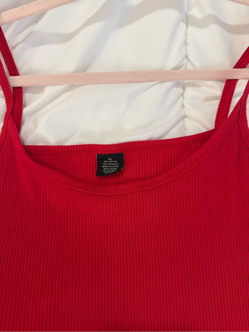 Women’s Ribbed Red Tank Top Dress- Brand Unknown